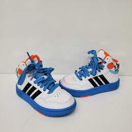 Adidas Youth Hoops Mid 3.0 Mickey & Friends Champion Blue & White High Top Sneakers Size 11K alternative image