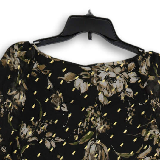 NWT Womens Multicolor Floral Scoop Neck 3/4 Sleeve Blouse Top Size L image number 4