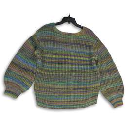 NWT Lou & Grey Loft Womens Multicolor Striped Long Sleeve Pullover Sweater Sz L alternative image