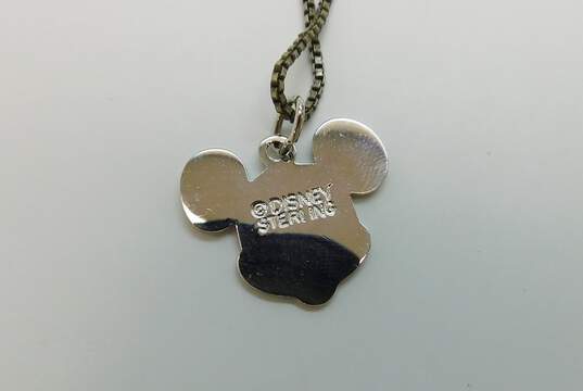 Disney World 25 Years Pendant & Mickey Mouse Necklace & Earrings Set 10.3g image number 6