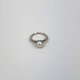 Designer Pandora 925 ALE Sterling Silver White Pearl Band Ring