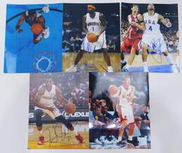 5 NBA Basketball Autographed Photos