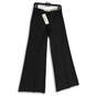 NWT Womens Black Flat Front Slash Pocket Flared Leg Ankle Pants Size 2 image number 1