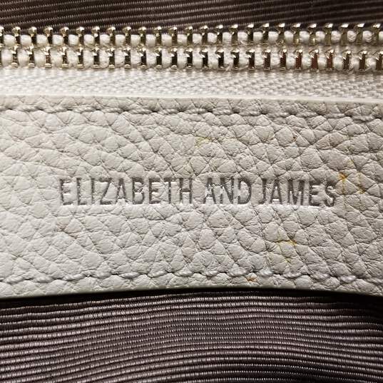 Elizabeth & James Leather Trapeze Small Studded Tassel Satchel Dove image number 11