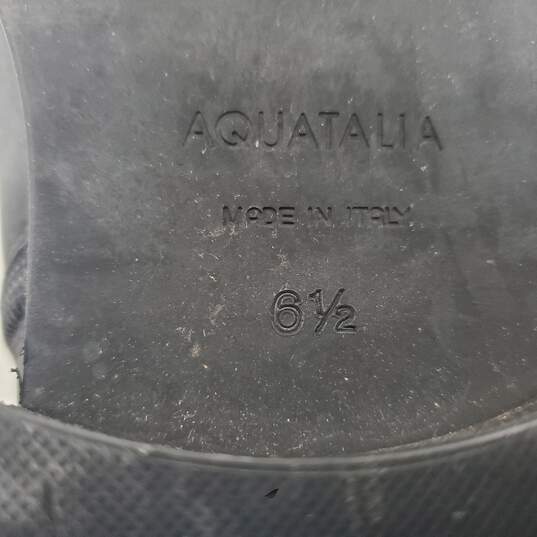 Aquatalia Women's Nastia Black Leather Knee High Riding Boots Size 6.5 image number 6