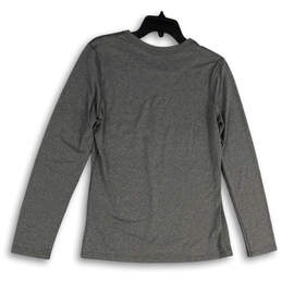 Mens Gray Dri-Fit Round Neck Long Sleeve Graphic Pullover T-Shirt Size Medium alternative image