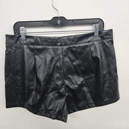 Black Faux Leather Shorts alternative image