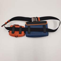 Coach Rider Double Belt Bag C3132 QB/True Blue Bright Canyon Colorblock Leather alternative image