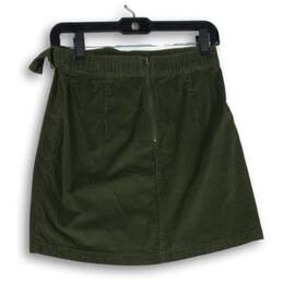 NWT Hollister Womens Green Ultra High Rise Corduroy Wrap Skirt Size Small alternative image