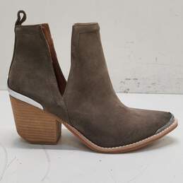 Jeffrey Campbell Cromwell Tan Suede Ankle Boots Shoes Size 7.5 M
