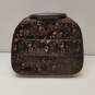 Unbranded Heart Jacquard Brown Luggage w/ Carry-On image number 3
