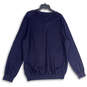 NWT Mens Blue Tight-Knit Long Sleeve V-Neck Pullover Sweater Size XXL image number 2