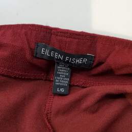 Eileen Fisher Nylon Blend Red Stretch Pants Women's Size L alternative image