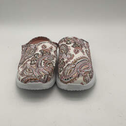 Womens Cloud 2 Mile Pink White Paisley Round Toe Slip-On Mule Shoes Size 9