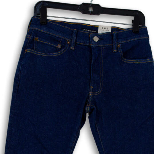 NWT Mens Blue Medium Wash Stretch Slim Fit Denim Tapered Jeans Size 28X30 image number 3