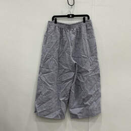 NWT Womens Blue Pockets Flat Front Wide Leg Drawstring Cropped Pants Sz 1X alternative image