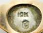 Vintage 10K Two Tone Gold WHS Monogram Initial Ring 3.7g image number 5