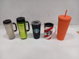 5pc. Lot of Assorted Starbucks To-Go Tumblers