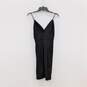 HALSTON Heritage Spaghetti Strap Empire Waist Rayon Blend Little Black Cocktail Dress Size XS with COA image number 1