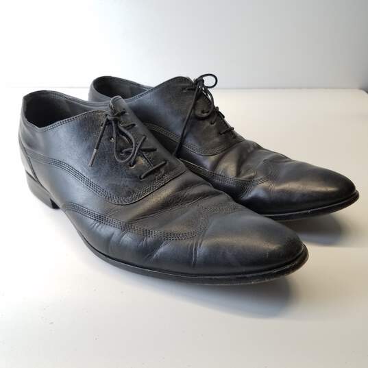 Hugo Black Oxford Dress Shoes Size 11 image number 3