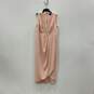 Xscape Womens Pink Surplice Neck Sleeveless Back Zip Sheath Dress Size 20W image number 1