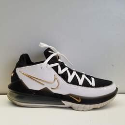 Nike LeBron 17 Low White, Metallic Gold, Black Sneakers CD5007-101 Size 8