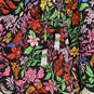 Womens Multicolor Floral Drawstring Scalloped Edge Hem Mom Shorts Size L image number 4