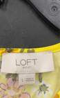 LOFT Women's Yellow Floral Dress - L NWT image number 3