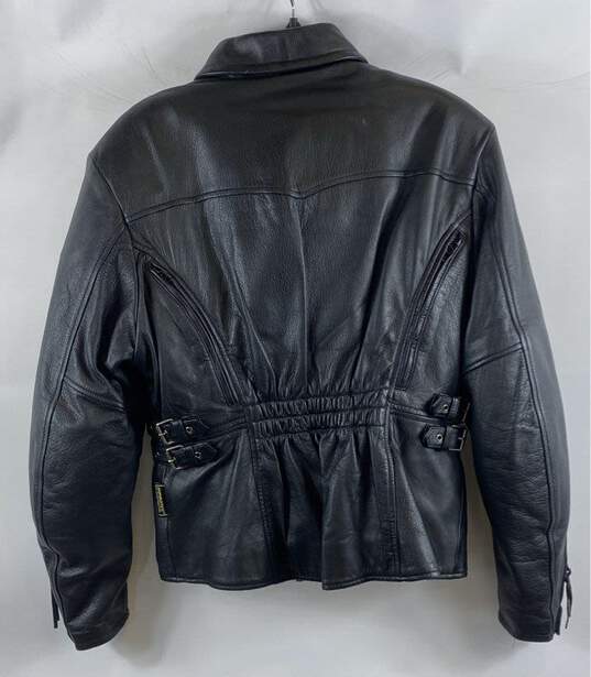 Firstgear Black Leather Motor Jacket - Size Medium image number 4
