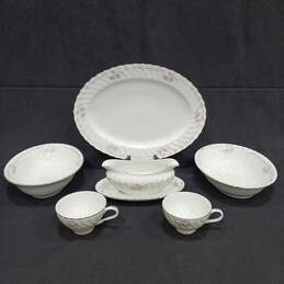 Bundle of Assorted White Genuine Porcelain China Standard Bowls & Cups
