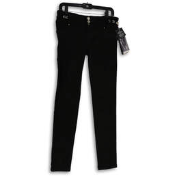 NWT Womens Black Denim Stretch 5-Pocket Design Skinny Leg Jeans Size 12