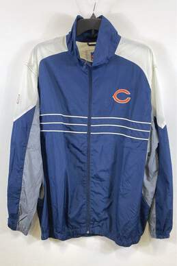 NFL Mens Blue Long Sleeve Full Zip Chicago Bears Athletic Football Jacket Sz XL
