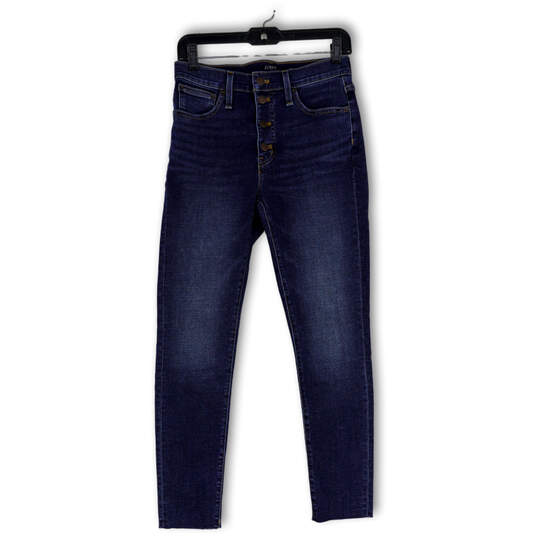 Womens Blue Denim Medium Wash Stretch Pockets Button-Fly Skinny Jeans Sz 27 image number 1