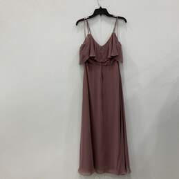Birdy Grey Womens Purple Nude Spaghetti Strap Back Zip Fit & Flare Dress Size M alternative image