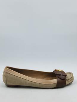 Authentic Chloé Taupe Buckle Flats W 11
