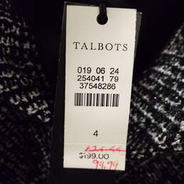 Talbots Women Black Tweed Blazer Sz 4 NWT alternative image
