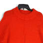 Womens Red Knitted Crew Neck Long Sleeve Pullover Sweater Size Large image number 3