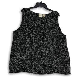 Chico's Womens Black White Dotted Round Neck Sleeveless Tank Top Size 3