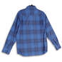 Mens Blue Gingham Spread Collar Button-Up Shirt Size Medium image number 2