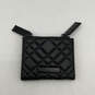 Womens Black Leather Quilted Multiple Card Holder Zipper Bi-Fold Wallet image number 1