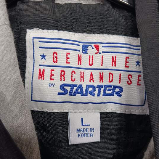 Men’s MLB Starter Genuine Merchandise Full-Zip Hooded Windbreaker Sz L image number 3
