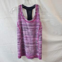 The North Face Pale Pink Striped Racerback Tank Top Size L