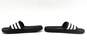 adidas Black & White adilette Cloudfoam Slides Men's Shoe Size 10 image number 6
