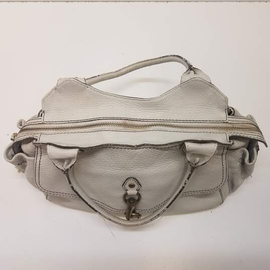 Cole Haan White Leather Drawstring Satchel Bag image number 6