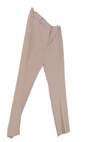 NWT Womens Beige Flat Front Straight Leg Dress Pants Size 2P image number 3