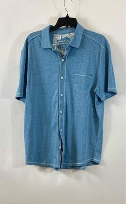 Tommy Bahama Blue Button-Up Shirt - Size Large
