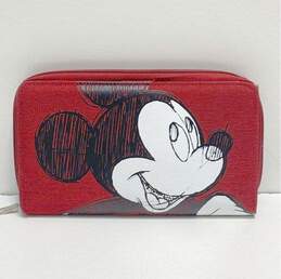 Disneyland Resort Mickey Mouse Sketch Wallet Wristlet Red