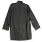 Womens Black Leather Studded Long Sleeve Button Front Jacket Size Large image number 2