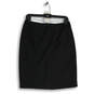 Womens Black Flat Front Straight & Pencil Skirt Size 8 Petite image number 1