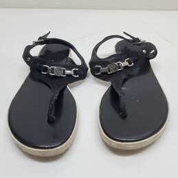 Guess Black Textile Strappy Flat Sandals Size 8
